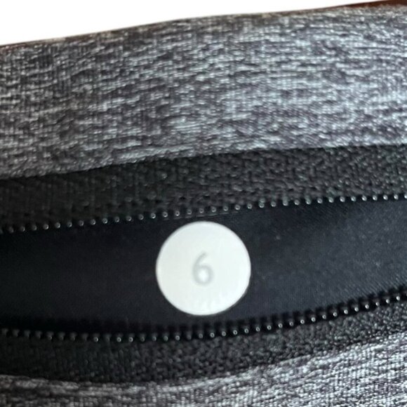 Lululemon Pace Pusher Crop Size 6 Heathered Black / Black / Raspberry Gl… - Picture 14 of 14